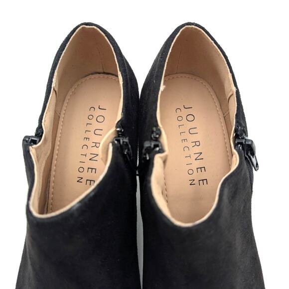 Journee Collection Sanzi Ankle Boots Women's Round Toe Black Size US7D EU37.5 - Picture 11 of 11